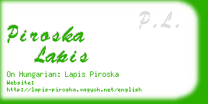 piroska lapis business card